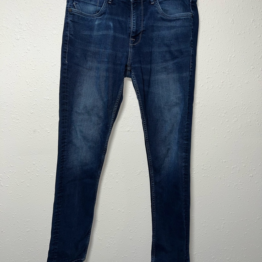 Vintage Ed Hardy Blue Straight Leg Jeans with‎ Classic Design